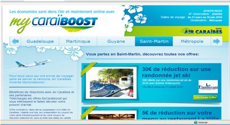 Bons de réductions : Air Caraïbes lance le site MyCaraïboost