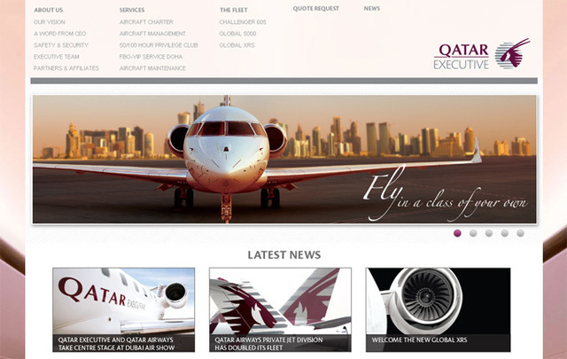 Qatar Airways : le site dédié aux jets privés fait peau neuve