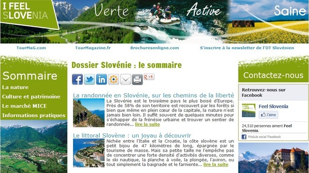 Slovénie : nouveau Dossier Destination sur TourMaG.com