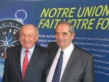 César Balderacchi a souhaité bonne chance à Georges Colson pour ses 3 futures années à la tête du Syndicat