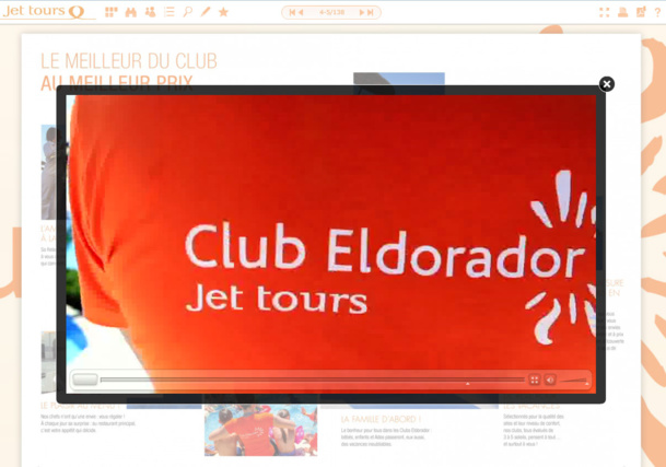 Jet tours a inséré des vidéos dans les pages de sa brochure dédiée aux clubs Eldorador - DR