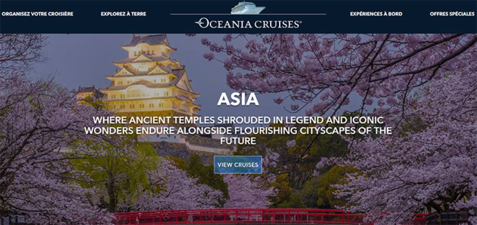 Cliquez sur l'image pour visiter le site © Oceania Cruises