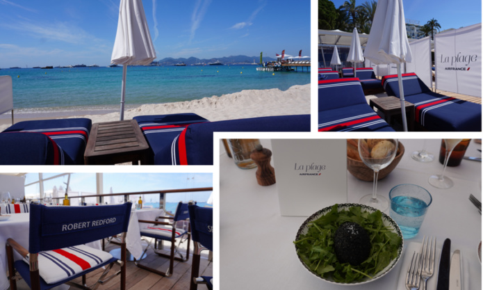Cinéma et gastronomie : L'élégante plage Air France à Cannes