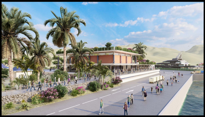 Le nouveau terminal de croisières de Papeete est situé à 20 minutes de l'aéroport international. © Port Autonome de Papeete