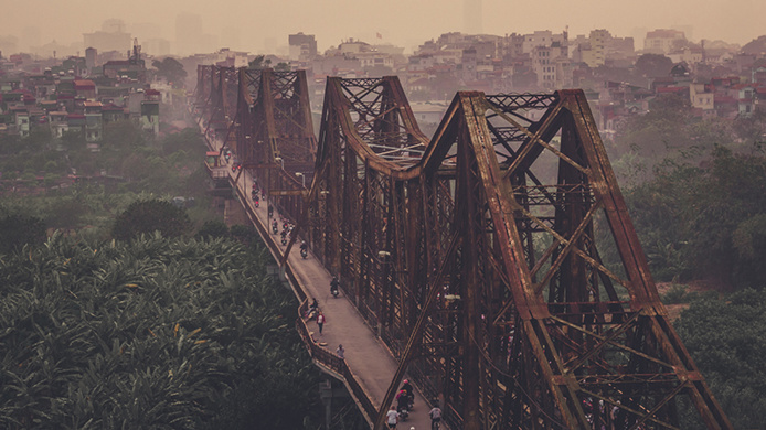 Pont Long Bien à Hanoi, conçu par Gustave Eiffel © Aurora Travel & DMC