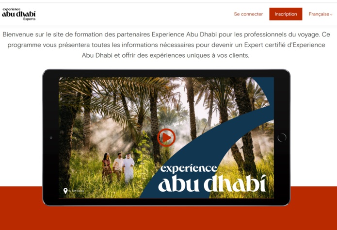 Abu Dhabi lance son elearning en version française - capture écran