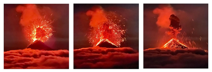 Éruption du volcan Fuego vu par nos voyageurs © Terra Guatemala