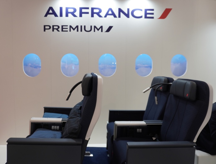 Le nouveau siège Premium d'Air France, présenté sur le stand Air France - KLM de l'IFTM. Photo : C.Hardin