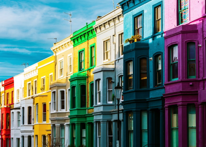 Le quartier de Notting Hill à Londres où a été tourné "Coup de foudre à Notting Hill" - Depositphotos.com Auteur albertolpzphoto