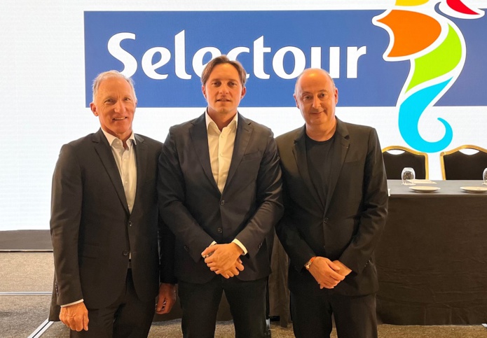 Jean-Noël LEFEUVRE, Natale SCAGLIA et Laurent ABITBOL lors de l'Assemblée générale de Selectour - Photo Selectour