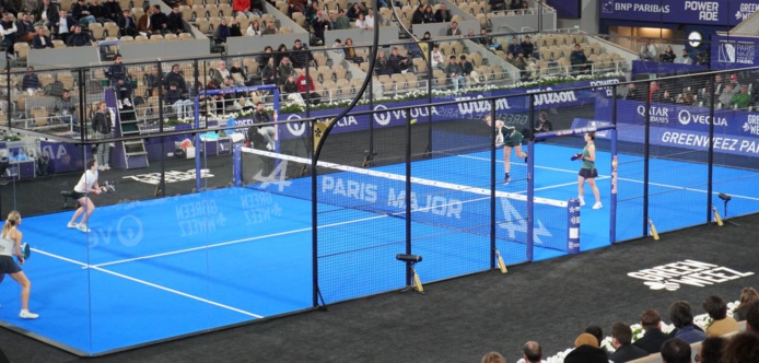 Un match de padel à Roland Garros. Photo : C.H