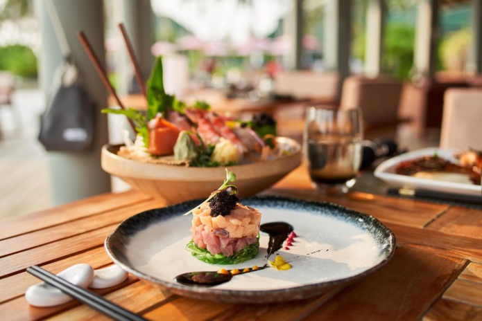 Au Siyam World, le restaurant japonais Arigato subjugue par la délicatesse et la variété des saveurs (©Sun Siyam Resorts)