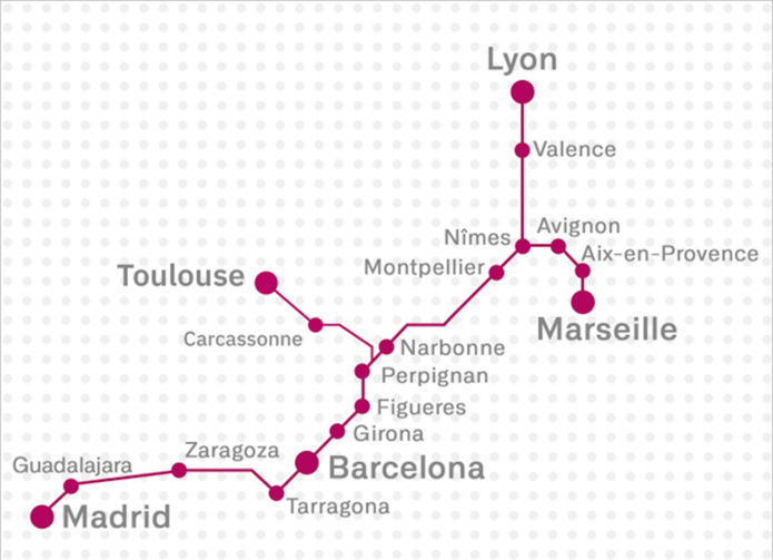 La carte des destinations françaises de Renfe s'élargit - Renfe