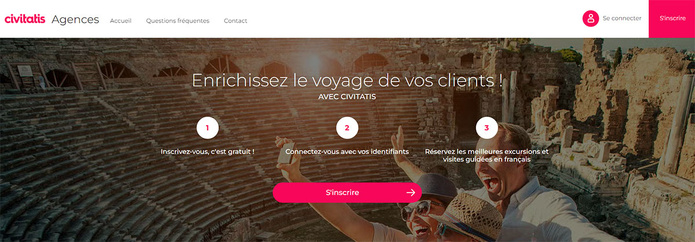 La plateforme B2B de Civitatis dédiée aux agences de voyages s'est convertie en un allié incontournable pour enrichir le voyage de leurs clients © Civitatis