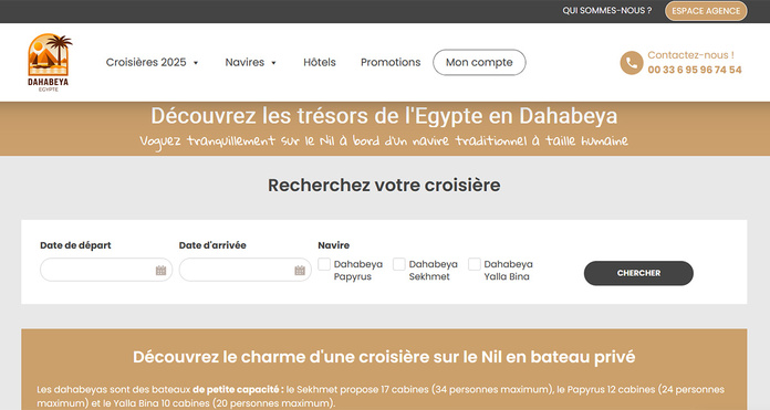 SO RECEPTIFS EGYPTE crée le site de Dahabeya Egypte © Dahabeya Egypte