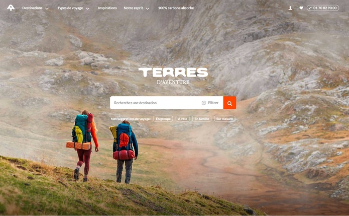 Le nouveau site Internet présente la nouvelle image de Terres d'Aventure - Capture Ecran