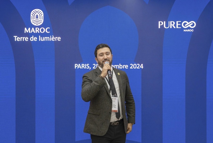 Jihad Chakib, directeur de l'Office National Marocain du Tourisme en France pendant sa présentation au Pavillon Dauphine (©PB)