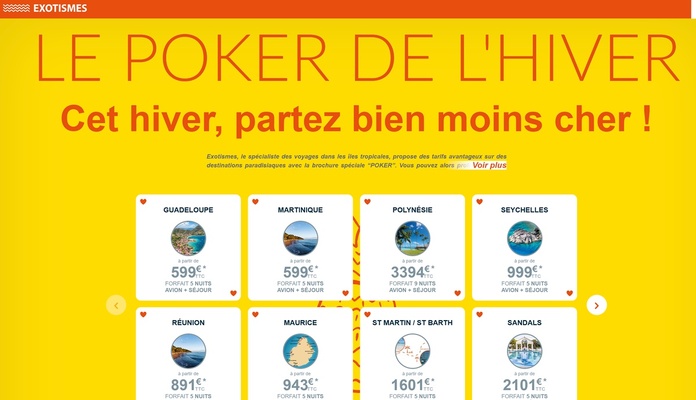 Exotismes relance son Poker de l'Hiver - Photo EXOTISMES