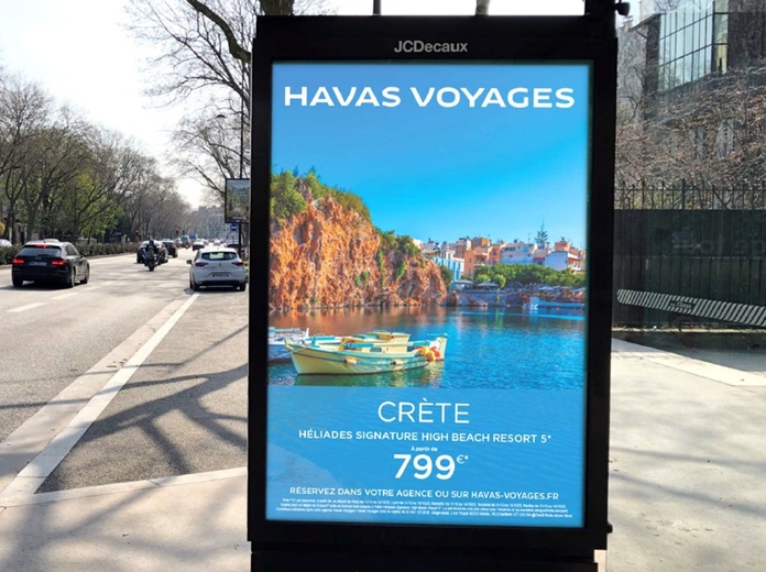 Havas Voyages a lancé une campagne nationale d’affichage dans 10 000 abribus en France - Photo Havas Voyages