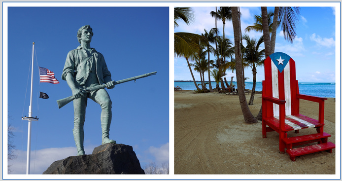 De Boston à Porto Rico, un étonnant combiné aux États-Unis - Montage photo C. Hardin