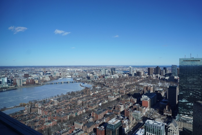 Boston, depuis l’observatoire  « View Boston » tout en haut de la Prudential Tower - Photo : C.Hardin