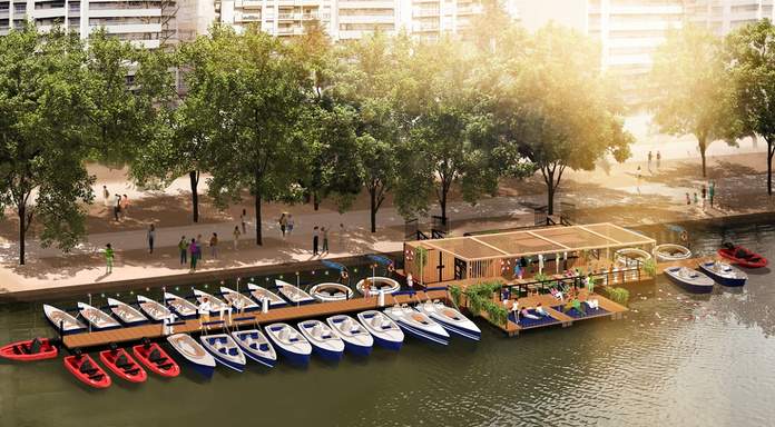 Tourisme fluvial à Paris : découvrez la nouvelle base nautique du bassin de la Villette - Photo : @AKWA