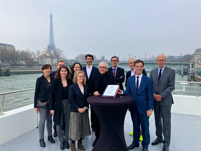 La signature de l'accord entre Haropa Port et la Compagnie des Bateaux-Mouches - Photo : T.Beaurepère