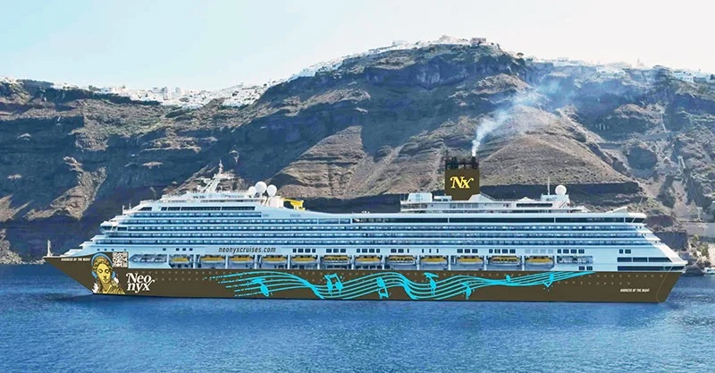 L'ex-Costa Magica, un bateau de croisière qui appartenait à Costa est transformé par Neonyx Cruises en festival électro - photo Neonyx Cruises