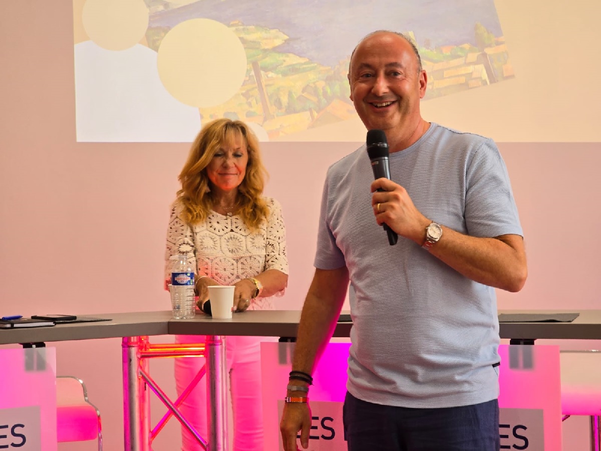 Christine Crispin présidente des EDV Méditerranée et Laurent Abitbol - Photo CE