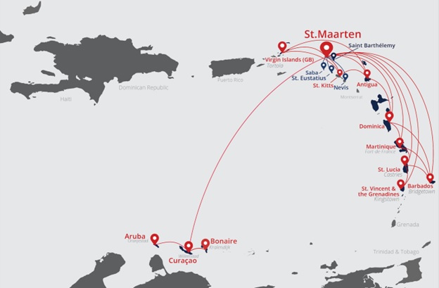 Winair étoffe son programme hiver et ajoute deux nouvelles destinations caribéennes au départ de Martinique :  Sainte-Lucie et la Barbade - Image Winair