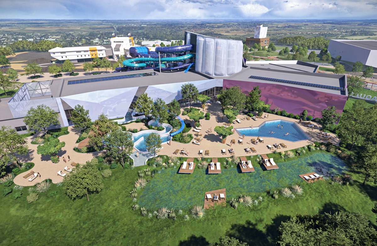 L’Aquascope a ouvert ses portes le 15 juillet 2024. Le parc aquatique compte trois zones immersives couvertes et thématisées sur une superficie de 7 000 m2 et une zone outdoor de 4 500 m². @ futuroscope