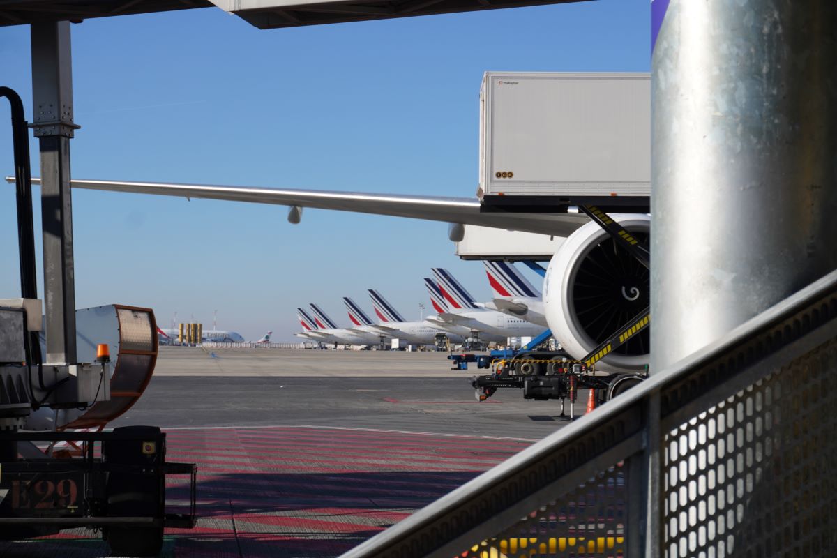 Air France à CDG : CDG c’est 342 vols quotidiens, 80 000 à 125 000 clients chaque jour. Photo : C.Hardin