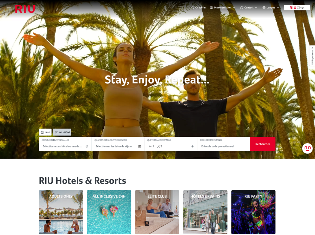 RIU dévoile son nouveau site et son application  - Photo : @RIU