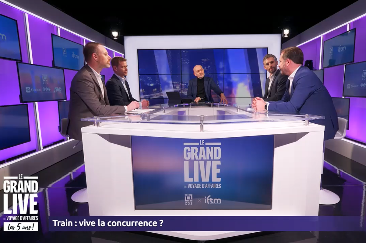 Une table-ronde sur le ferroviaire était organisée lors du Grand Live du Voyages d'affaires, le 16 janvier 2025. @capture d'écran