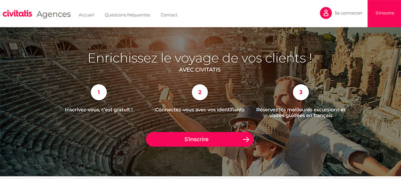 La plateforme B2B de Civitatis dédiée aux agences de voyages s'est convertie en un allié incontournable pour enrichir le voyage de leurs clients © Civitatis