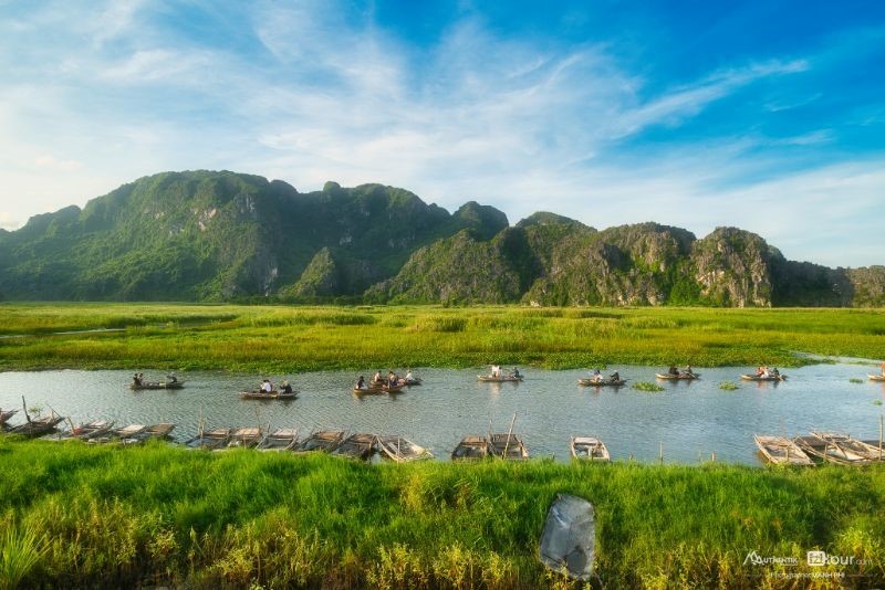 Balade en barque à Vân Long © Authentik Vietnam