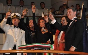 Sophia Loren baptise le MSC Magnifica