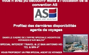 Offre spéciale agences AS Voyages proposée par SIT Malte agence référencée du réseau hôtel San Antonio