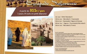 Happy Travel Maroc : Offre "Escapade Saharienne" au Maroc à partir de 311 € / personne 5 jours/4 nuits en Petit Déjeuner