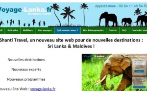 SHANTI TRAVEL,  Nouveau site Internet - Shanti Travel au Sri Lanka