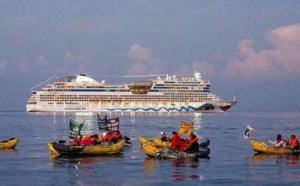 Marseille : des militants d’Extinction Rebellion ont bloqué 3 paquebots de croisière