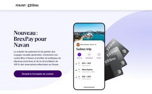 Brex et Navan s'associent pour lancer, BrexPay pour Navan, une solution de gestion des voyages et de cartes pour les entreprises. @capture d’écran navan.com