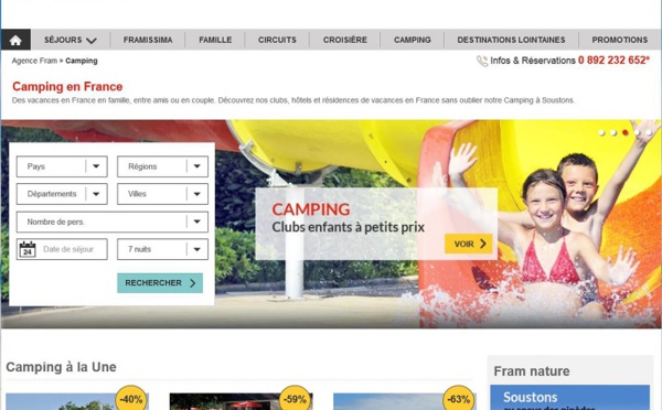 Fram se lance dans le camping