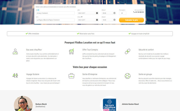 Nouveau : Flixbus Location permet de louer un autocar en ligne pour les groupes
