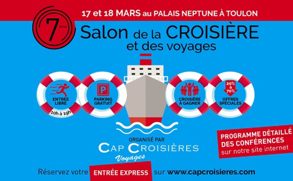 Le 7ème salon de la croisière et des voyages se tiendra à Toulon ce week-end