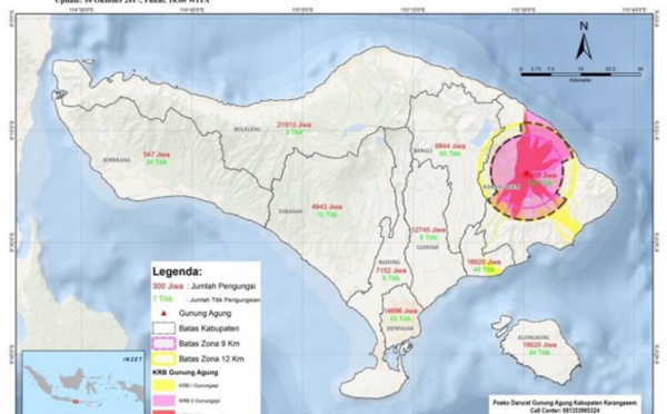 Bali : peu de tour-opérateurs touchés par l'éruption du Mt. Agung