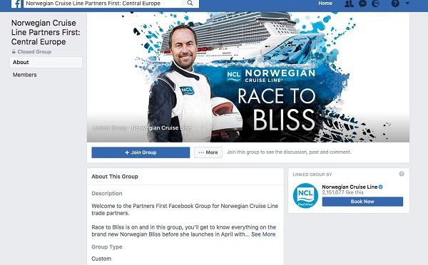 Norwegian Cruise : un compte Facebook pour mieux vendre le Norwegian Bliss