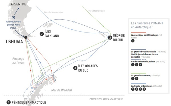 Ponant ouvre ses ventes Antarctique hiver 2019-2020