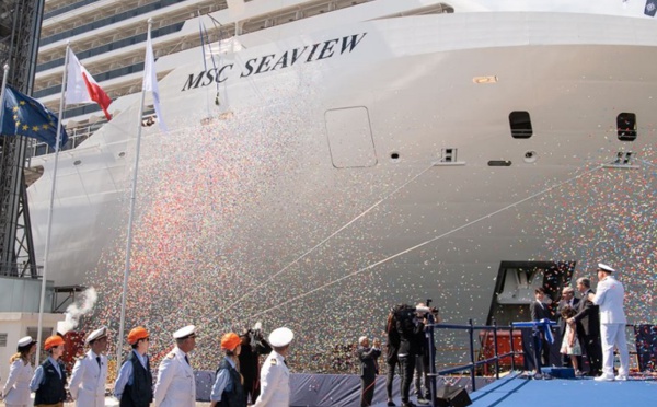 Le MSC Seaview baptisé à Gênes