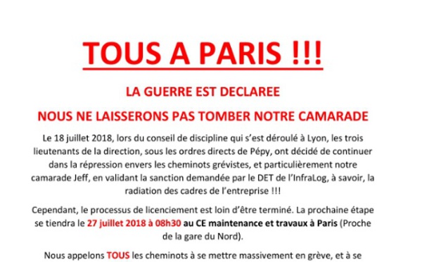 SNCF : vers une nouvelle grève des cheminots vendredi 27 juillet 2018 ?